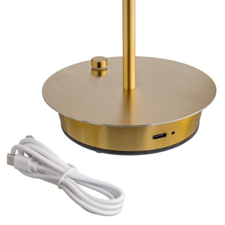 Фото Светильник настольный MGline LED TECHNO D 110 мм, H 260 мм, золотой 2