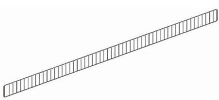Ограничитель фронтальный H=60, L-1000 (цинк)
