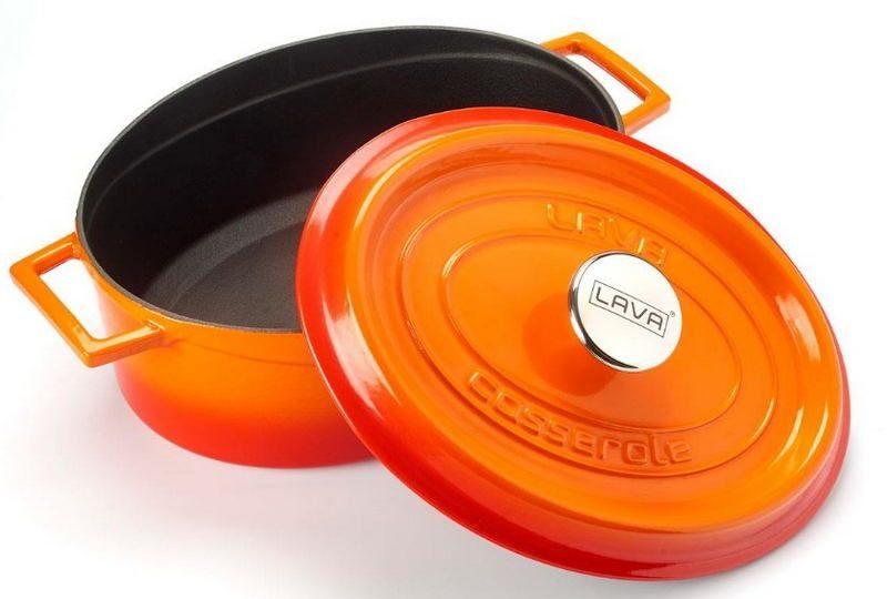 Фото Кастрюля LAVA TRENDY SERIES 7 л, L 385 мм, B 255 мм, H 150 мм оранжевая — арт. LV O TC 31 K2 O 1