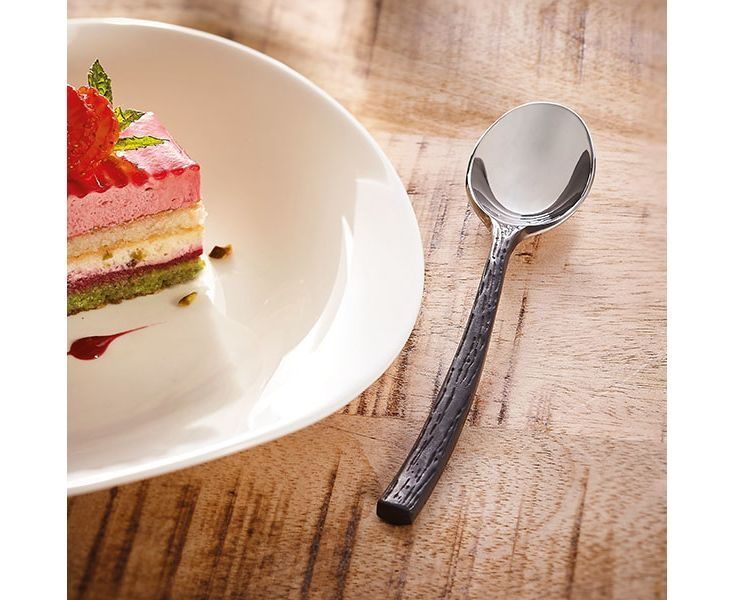 Фото Ложка десертная Chef&Sommelier Black Oak сталь нерж., металлич., черный, L 18,2 см — арт. T9206 3
