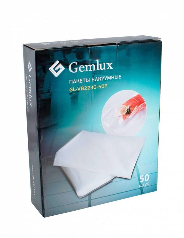 Фото Пакеты для вакуумирования Gemlux GL-VB2230-50P 1
