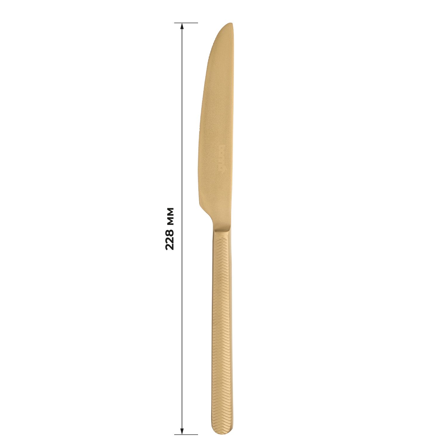 Фото Нож столовый Bonna Illusion Mat Gold L 228 мм — арт. 1225ILUO1MGD 4