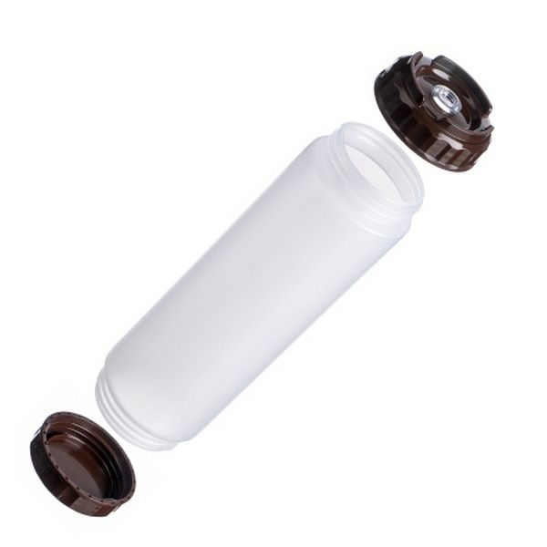 Фото Емкость для соуса Gastroplast 750 мл, D 70 мм, H 237 мм, 2 крышки носик, прозрачная артикул 79707 1