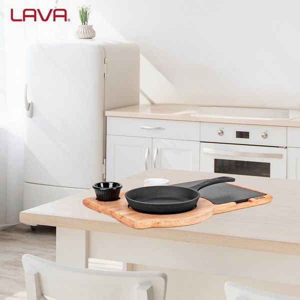 Фото Сковорода Lava ECO 0,39 л, D 160 мм, H 26 мм без соусников, доска — арт. LV ECO Y STV 16 K444 PR 1