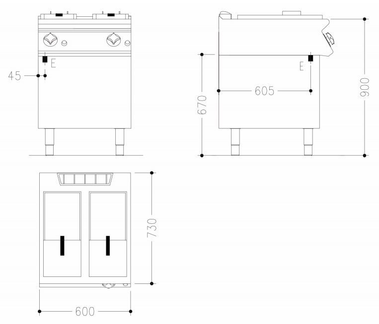 Фото Фритюрница электрическая Mareno NF76E10T 1