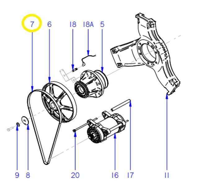 Фото Ремень FAGOR 12023252 для стиральной машины Fagor LA-25 TP2 E 1