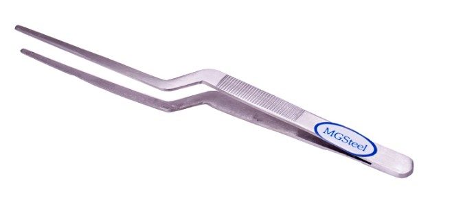 Пинцет MGSteel L 200 мм изогнутый артикул 73861