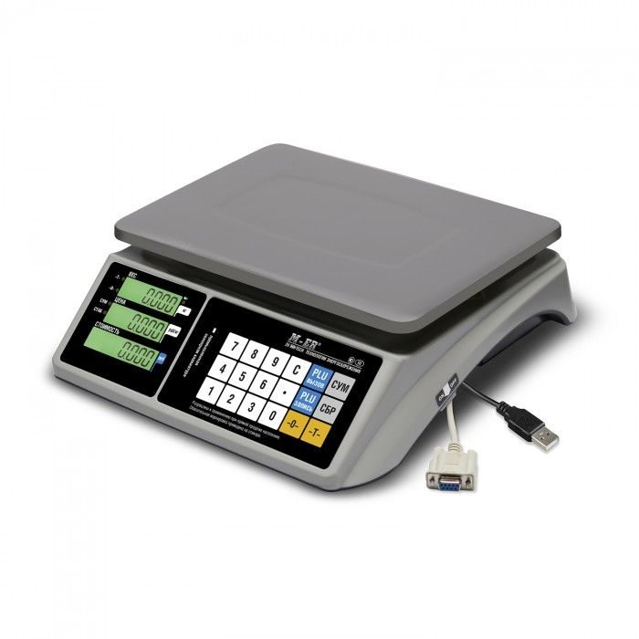 Фото Весы торговые MERTECH MERCURY M-ER 328C-15.2 LCD с RS-232 и USB(COM) без АКБ 4