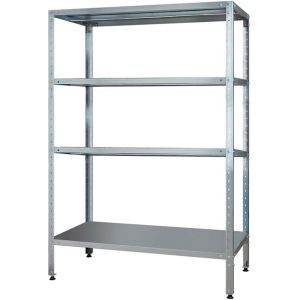 Финист СтПЛ 4 полки сплошные нерж. 0 Стпл(1200х400
