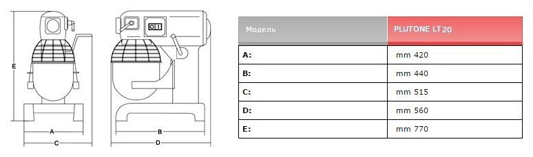 Фото Миксер планетарный напольный SIRMAN Plutone 20 л — арт. A2194 1