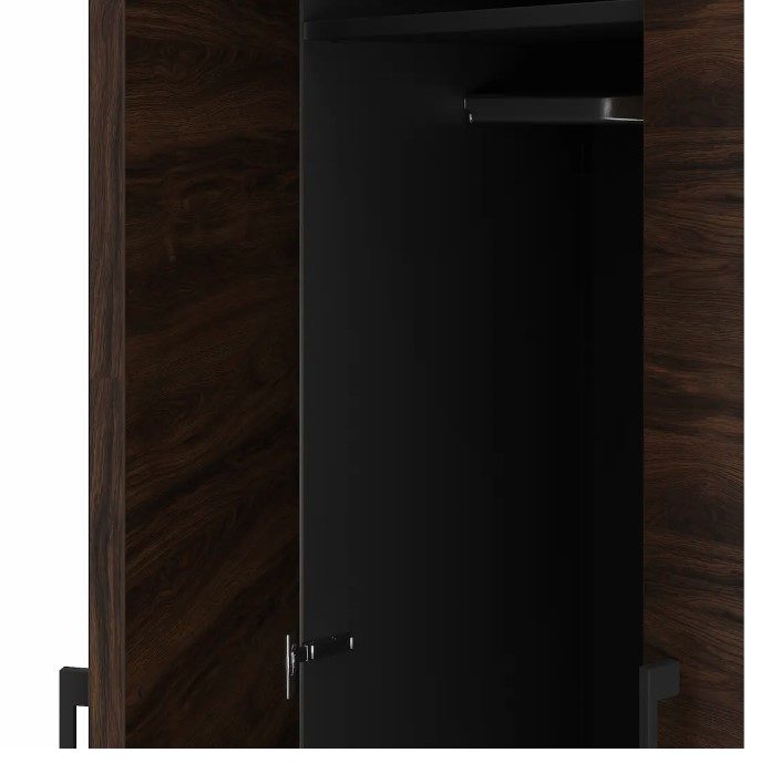 Фото Гардеробный шкаф распашной КОБОР HRG-90/40/M black/charlston 1