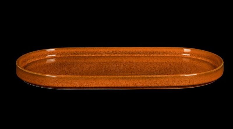 Фото Блюдо Corone Cocorita L 310 мм, B 155 мм оранжевое — арт. фк8842 1