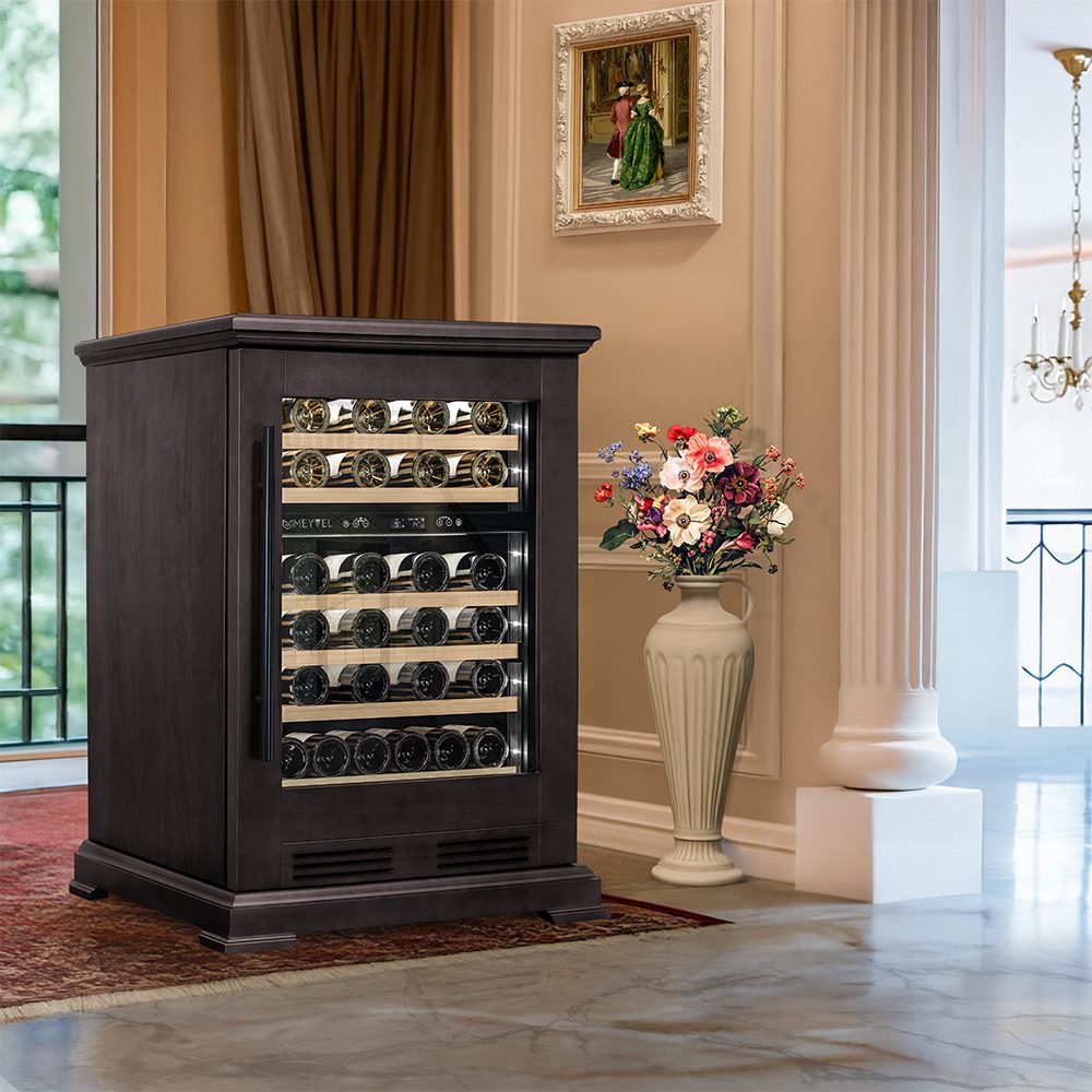 Фото Шкаф винный Meyvel MV46PRO-KBT2 (тёмный шоколад) компрессорный 1