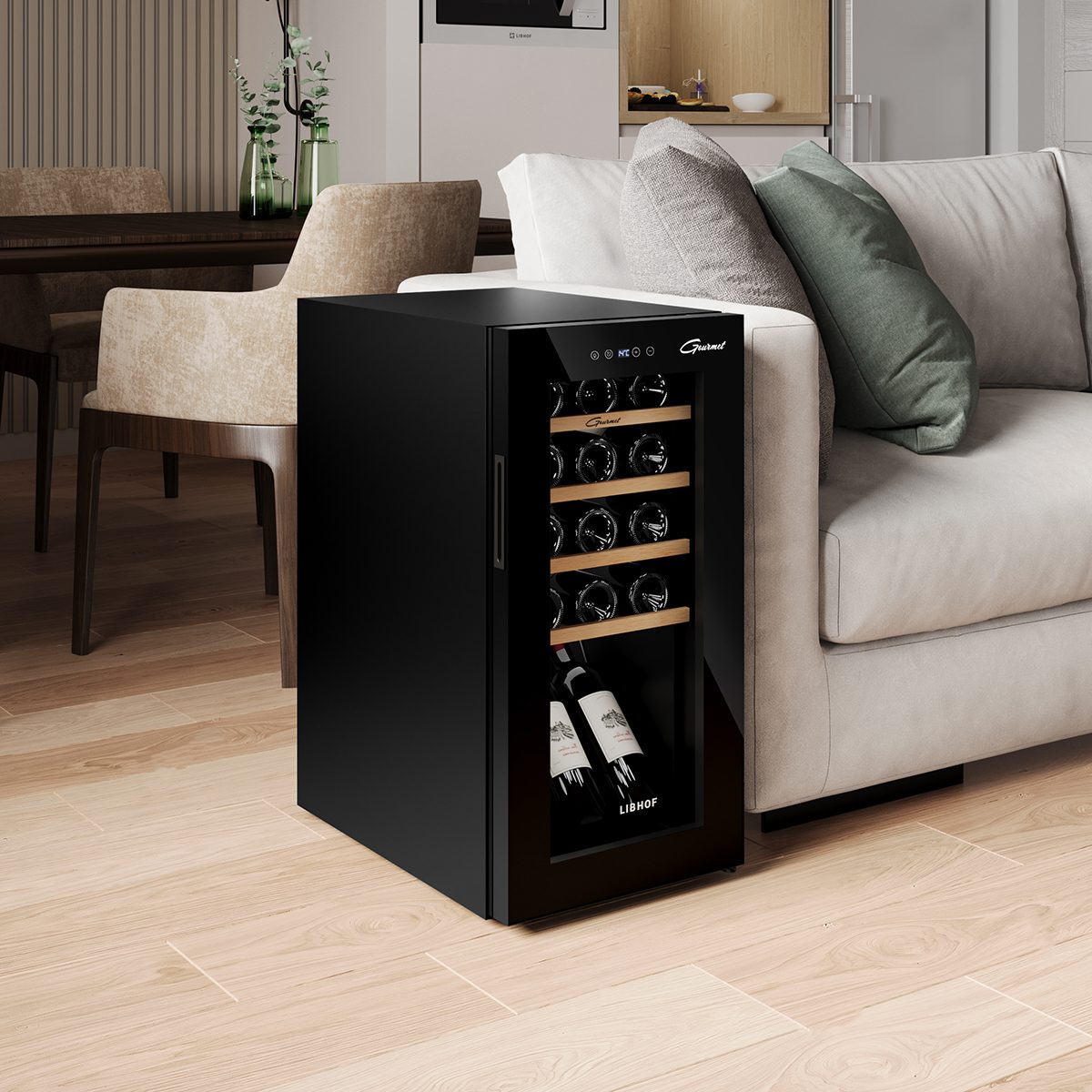 Фото Шкаф винный Libhof GM-15 black — арт. libgm15b 7