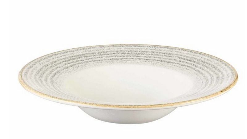 Фото Тарелка CHURCHILL Homespun Stone Grey 280 мл, D 240 мм — арт. SPSGVWBM1 1
