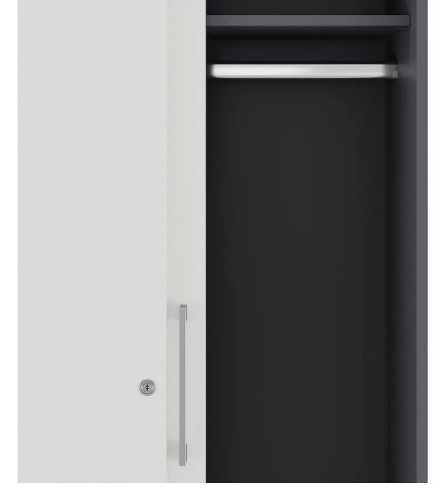 Фото Гардеробный шкаф купе КОБОР HG-120/60/M graphite/premium 1
