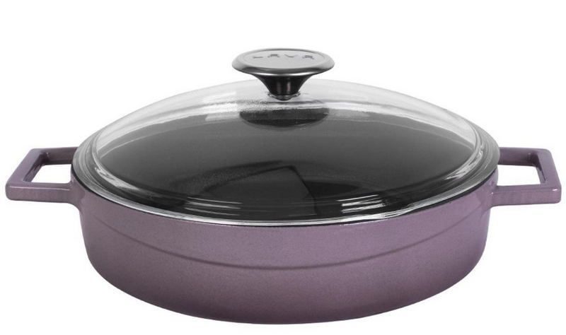 Фото Кастрюля LAVA GLAZE SERIES 3,51 л, D 280 мм, H 80 мм фиолетовая — арт. LV Y ST 28 K3 P 2