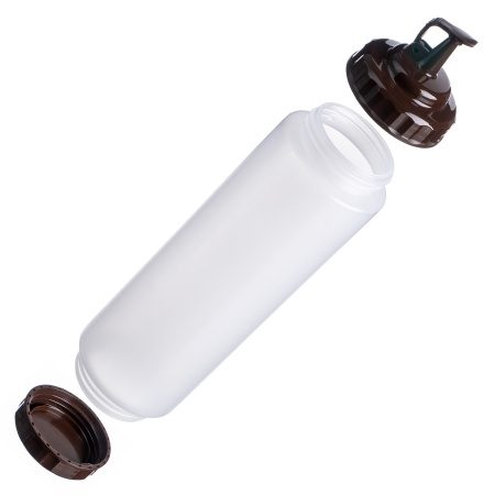 Фото Емкость для соуса Gastroplast 1000 мл, D 75 мм, H 295 мм, 2 крышки прозрачная артикул 79697 1