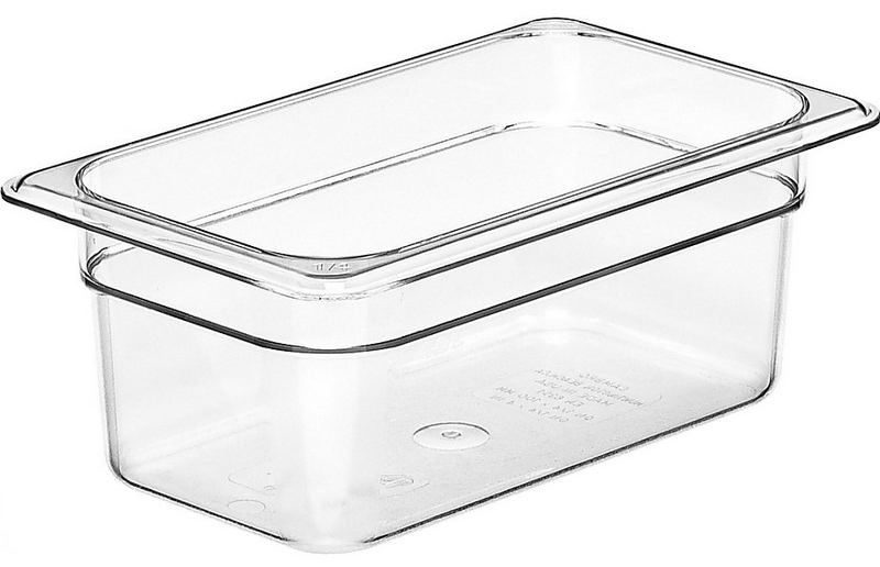 Фото Гастроемкость Cambro Camwear GN 1/4-100 поликарбонат, прозрачная 2,5 л — арт. 44CW 135 1