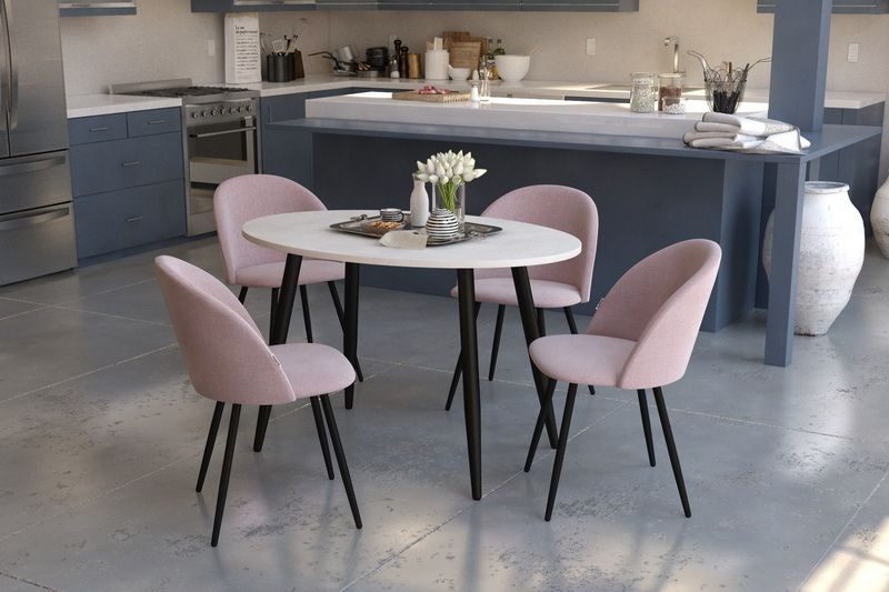 Фото Столешница Sheffilton SHT-TT 120-80 МДФ бетон крем, овальная 6