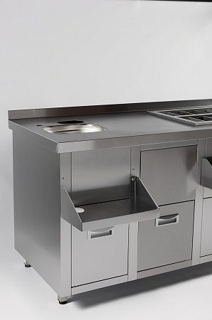 Фото Барная станция RESTOINOX с ящиками и вертушкой — арт. БСЗ1-15/6-05 2
