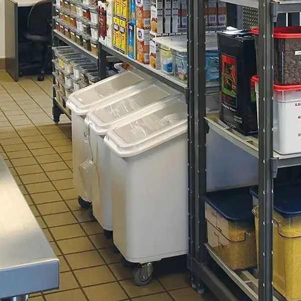 Фото Контейнер для сыпучих продуктов Cambro передвижной белый — арт. IBS27 148 3