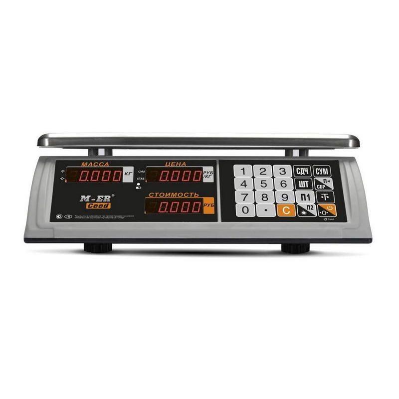 Фото Весы торговые MERTECH M-ER 327 AC-15.2 "Ceed" LED Белые (по 4 в коробке) 1