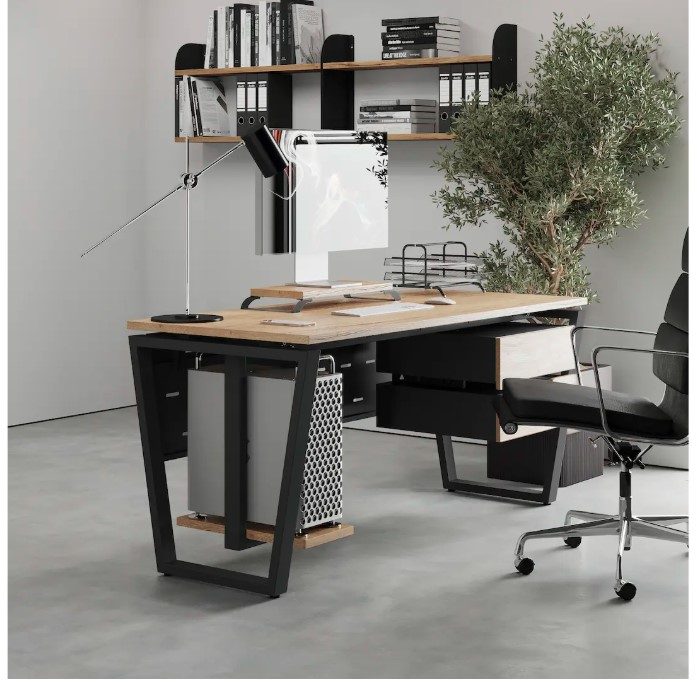 Фото Стол офисный КОБОР OTR-120/70 black/natural 7