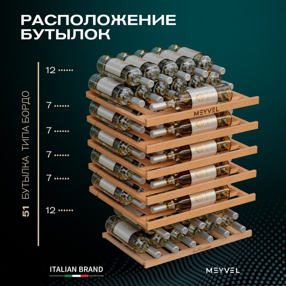 Фото Шкаф винный Meyvel MV52PRO-KBB1 компрессорный 11