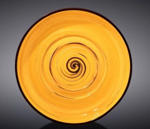 Блюдце Wilmax Spiral желтое мм артикул WL-669439/A