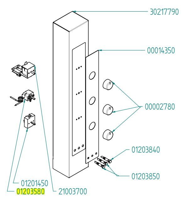 Термостат регулируемый Tecnoeka 01203580