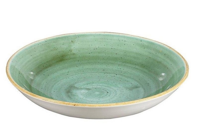 Фото Тарелка CHURCHILL Stonecast Samphire Green 1130 мл, D 248 мм — арт. SSGSEVB91 1