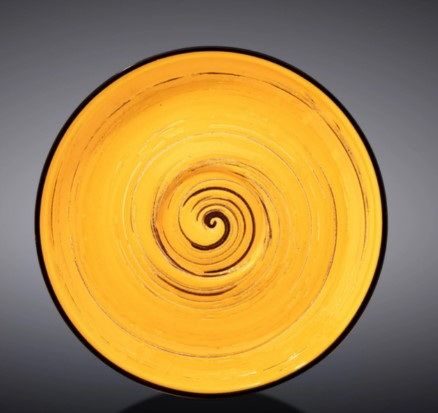 Блюдце Wilmax Spiral желтое мм артикул WL-669435/B