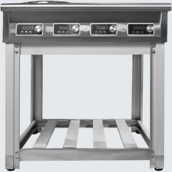 Фото Плита индукционная OBOD 2 конфорки WOK + 2 конфорки сплошные — арт. ПВК-4 2