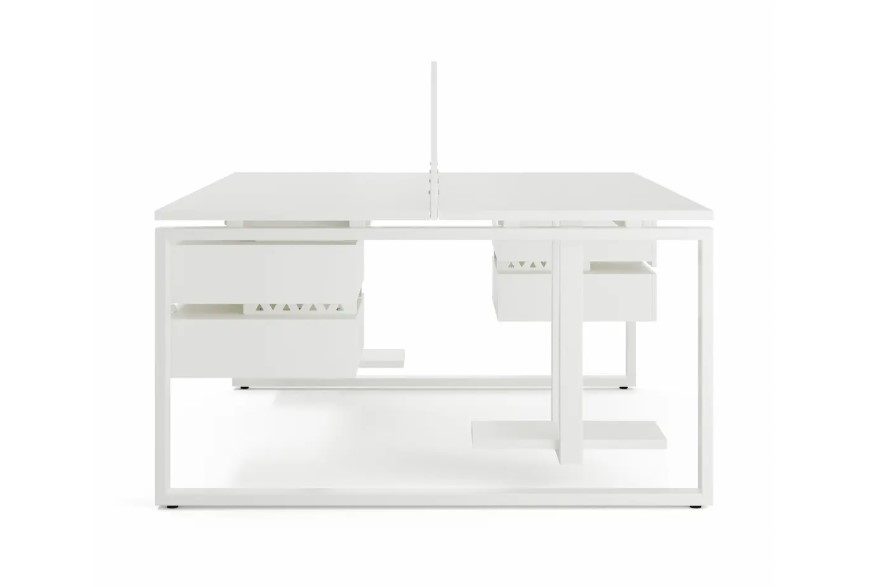Фото Стол офисный КОБОР O1/2-140/160 white/premium 4