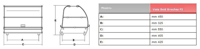 Фото Витрина тепловая настольная SIRMAN — арт. VISTA P2 BOLD BRIOCHES 1