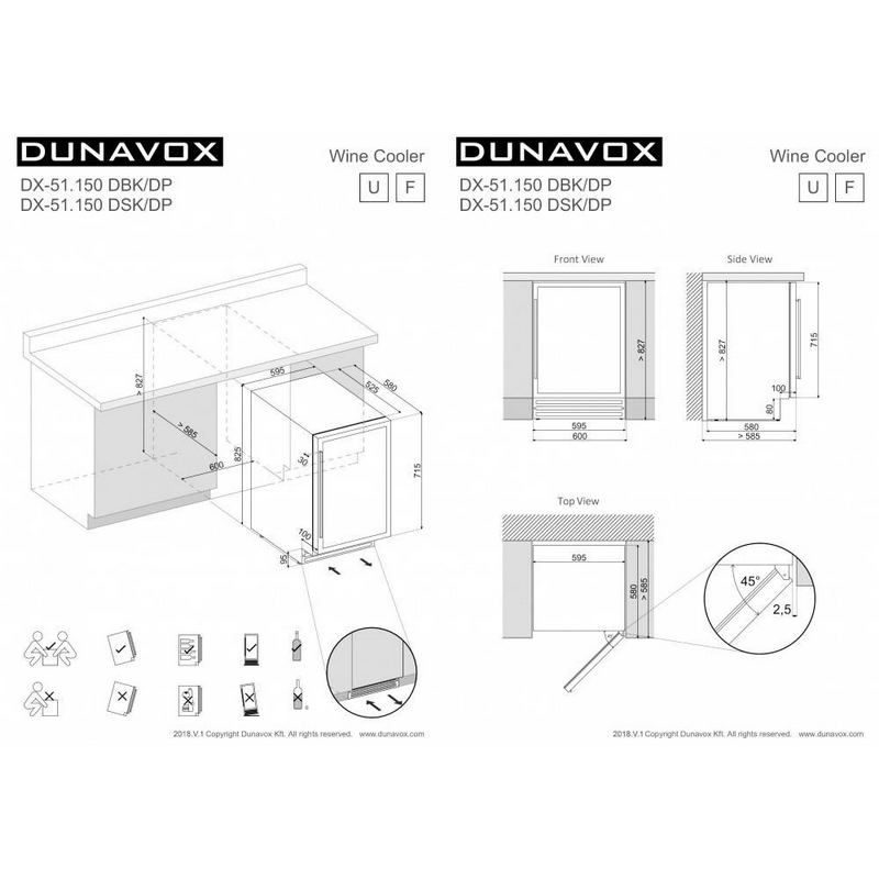 Фото Шкаф винный Dunavox DX-51.150 DBK/DP 12