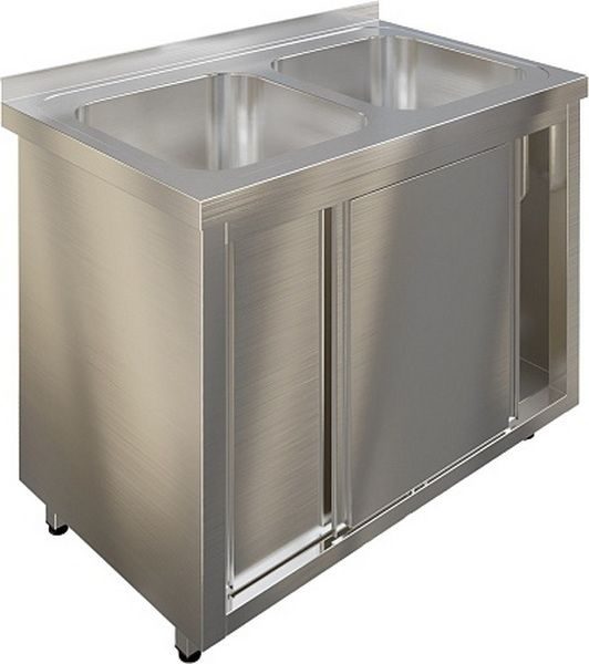 Стол-тумба с ванной RESTOINOX СПЗК2М-12/6-Б