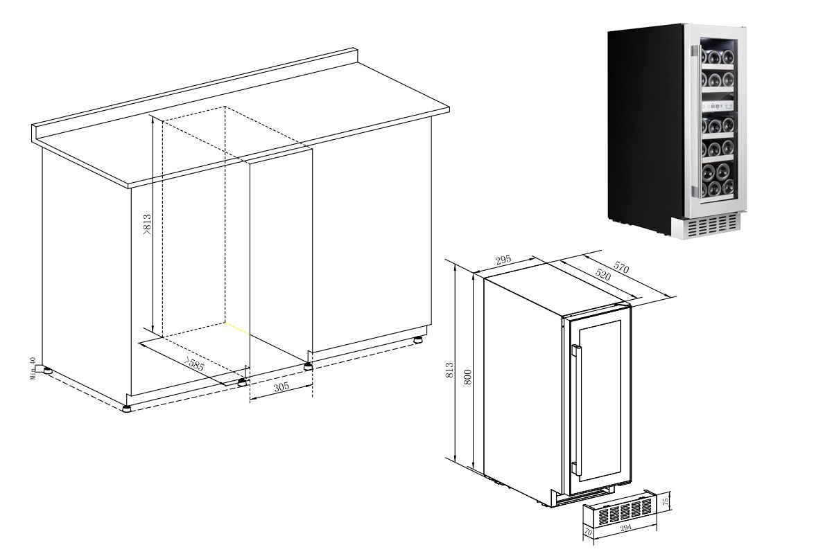 Фото Шкаф винный Temptech — арт. STX30DS 5