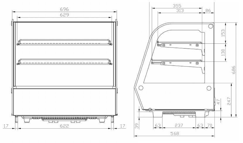 Фото Витрина холодильная настольная COOLEQ CW-120 1