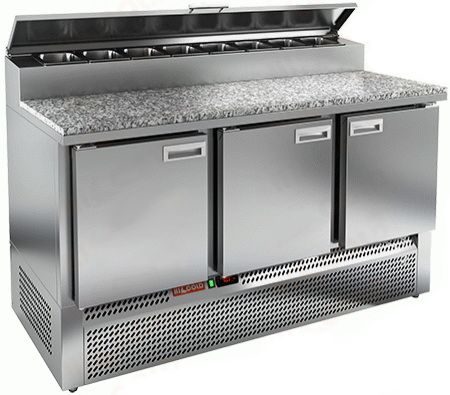 Фото Стол для пиццы HICOLD PZE1-111/GN (1/3H) (камень) 1