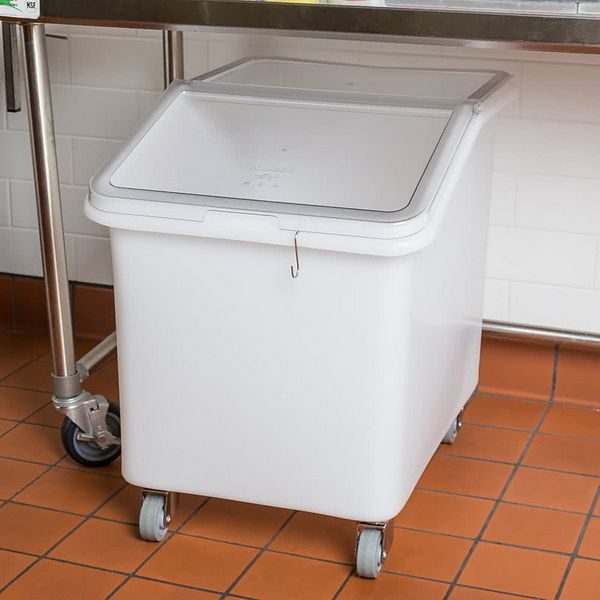 Фото Контейнер для сыпучих продуктов Cambro передвижной белый — арт. IBS37 148 4