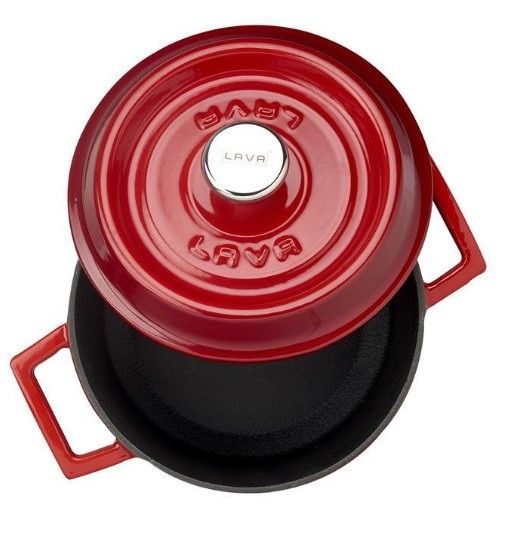 Фото Кокотница LAVA TRENDY SERIES 0,53 л, D 120 мм, H 70 мм красная — арт. LV Y TC 12 K2 R 1