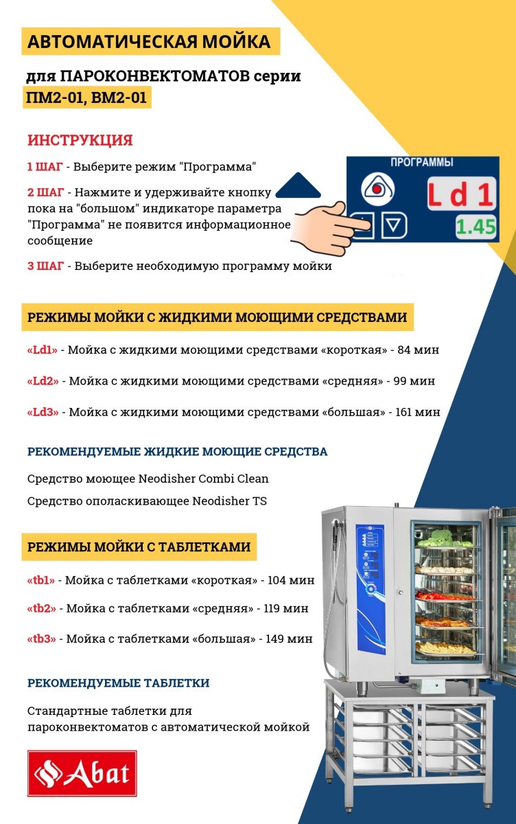 Фото Пароконвектомат ПКА 6-1/1ПМ2-01 Abat 4
