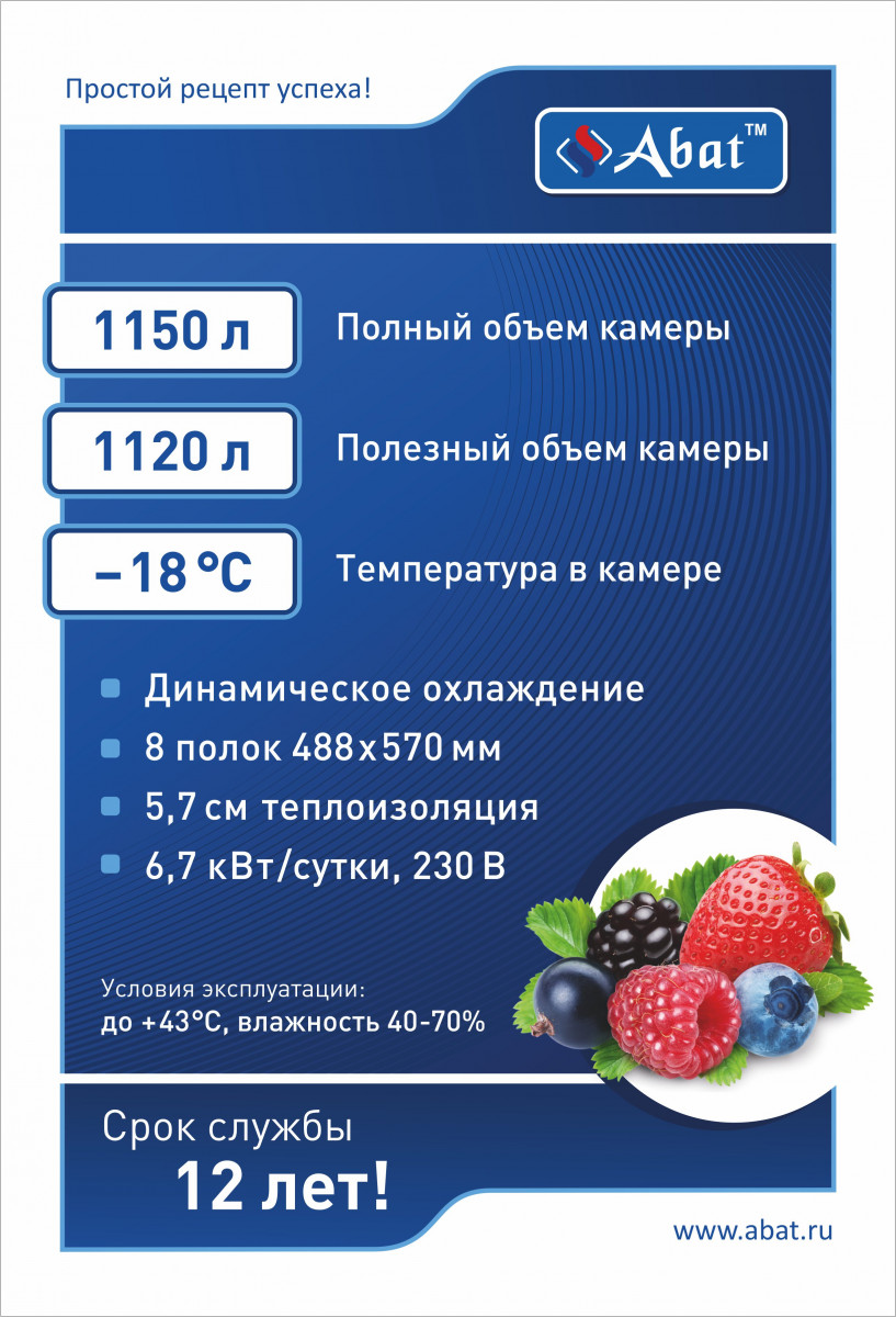 Фото Шкаф холодильный ШХн-1,0 краш. t -18°С Abat 2